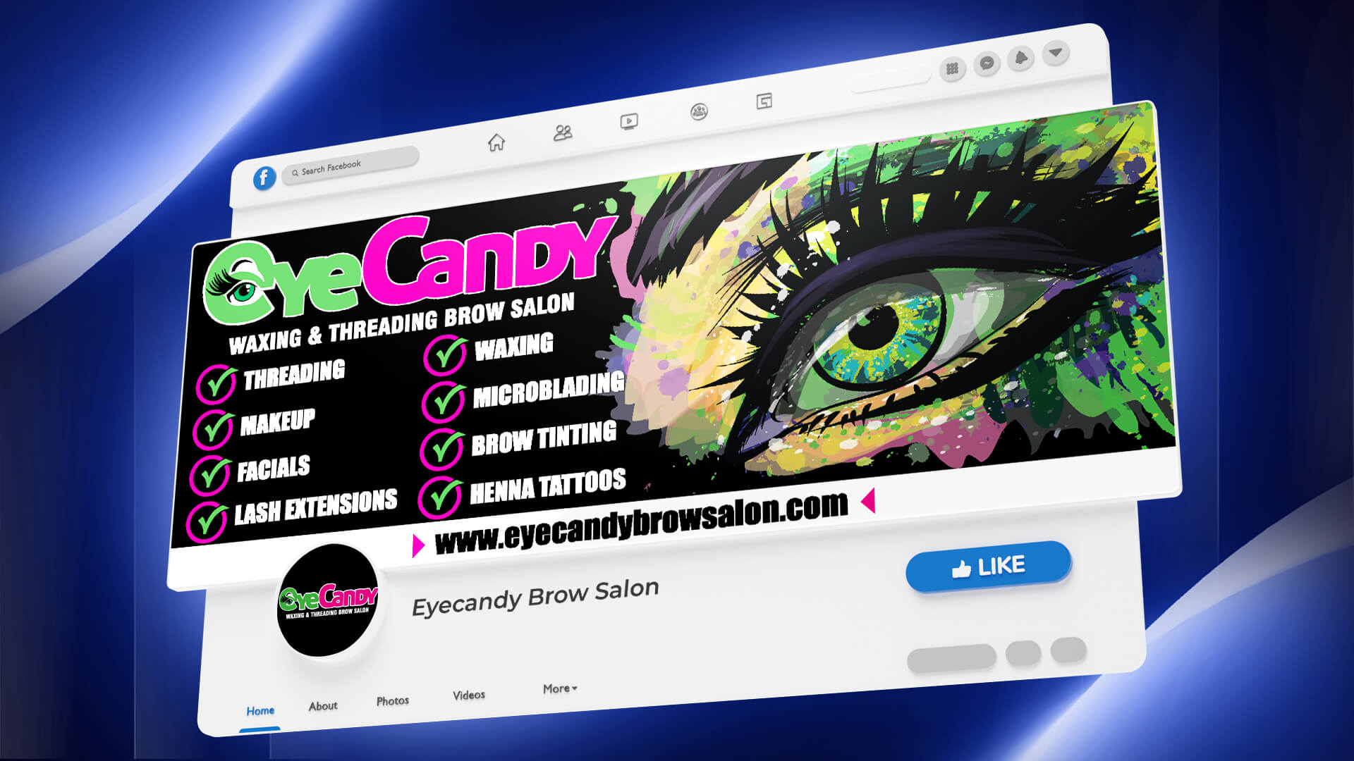 Dallas Brow Salon Scales From One Owner to 7 Locations With a Franchise-Ready Rebuild 2 Eye Candy Brow Salon website and brand rebuild